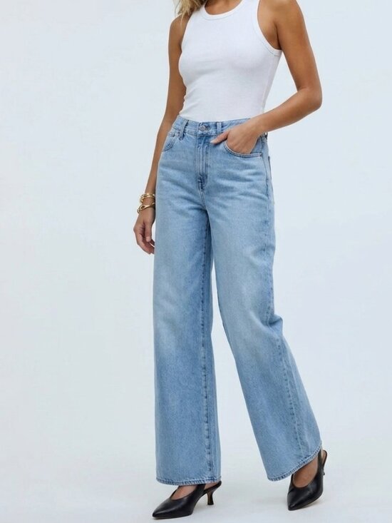Madewell Denim - Madewell Ahern Wash Superwide-Leg Jeans Size 25 Denim 54940